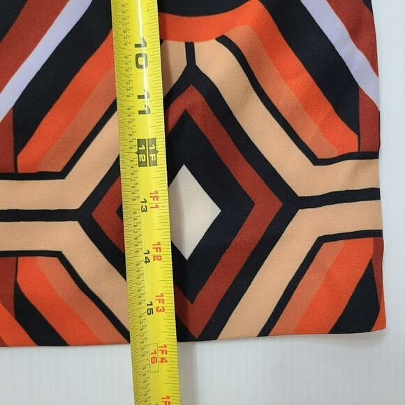 ZARA HIGH-WAIST PRINTED SKIRT ORANGE | 2396/066 SIZE M - Picture 3 of 14